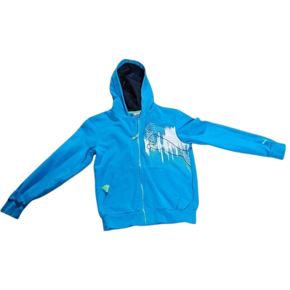 Boys Puma Zip Up Sweater w/ Hood, Large
